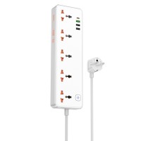 Мережевий подовжувач HOCO  AC14A Rico 5-position socket(PD30W/1C3A) White (6942007607186 ) 