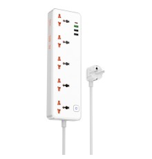 Мережевий подовжувач HOCO  AC14A Rico 5-position socket(PD30W/1C3A) White (6942007607186)