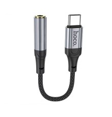 Аудiокабель HOCO LS36 Fresh Digital Type-C to 3.5 audio converter Black (6942007608886)