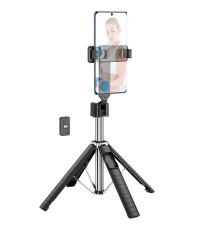Селфі-монопод HOCO K18 Wave four-leg live broadcast holder Black (6931474770707)