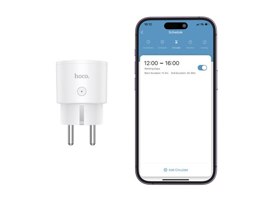Смарт розетка HOCO AC16 Veloz smart socket(EU/GER) White (6942007616959 ) Смарт розетка HOCO AC16 Veloz smart socket(EU/GER) White (6942007616959 )