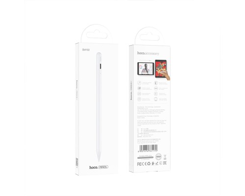 Стилус HOCO GM102 Smooth series active anti-mistake touch capacitive pen for iPAD White (6931474761170) Стилус HOCO GM102 Smooth series active anti-mistake touch capacitive pen for iPAD White (6931474761170)