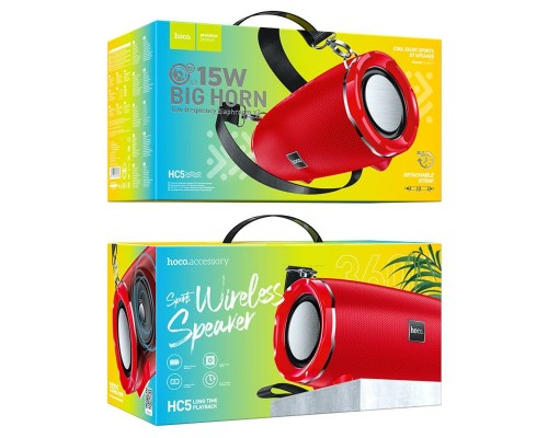 Портативна колонка HOCO HC5 Cool Enjoy sports BT speaker Red (6931474746658) Портативна колонка HOCO HC5 Cool Enjoy sports BT speaker Red (6931474746658)