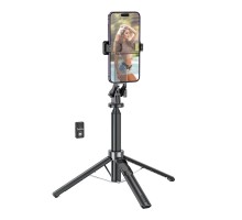 Селфі-монопод HOCO K21 Stream aluminum alloy live broadcast holder Black (6942007609975 ) 