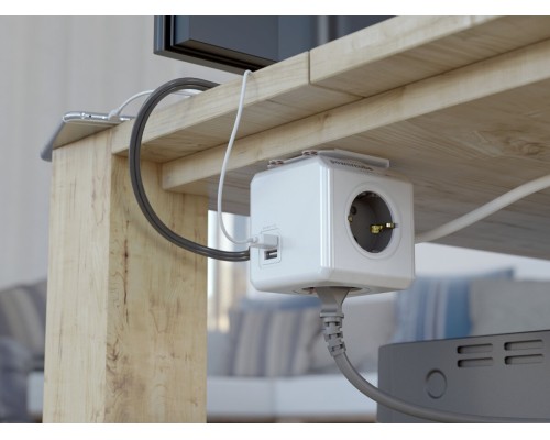 Мережевий подовжувач Allocacoc PowerCube Extended з заземленням 4 розетки 2 USB 1.5 м, сірий (1402GY/DEEUPC) Мережевий подовжувач Allocacoc PowerCube Extended з заземленням 4 розетки 2 USB 1.5 м, сірий (1402GY/DEEUPC)