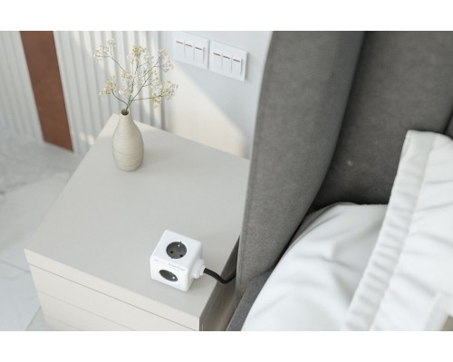 Мережевий подовжувач Allocacoc PowerCube Extended з заземленням 4 розетки 2 USB 1.5 м, сірий (1402GY/DEEUPC) Мережевий подовжувач Allocacoc PowerCube Extended з заземленням 4 розетки 2 USB 1.5 м, сірий (1402GY/DEEUPC)