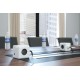 Мережевий подовжувач Allocacoc PowerCube Extended з заземленням 4 розетки 2 USB 1.5 м, сірий (1402GY/DEEUPC)