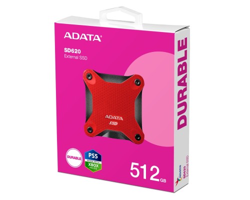 SSD ADATA SD620 512GB USB 3.2 520/460Mb/s Red (SD620-512GCRD) SSD ADATA SD620 512GB USB 3.2 520/460Mb/s Red (SD620-512GCRD)