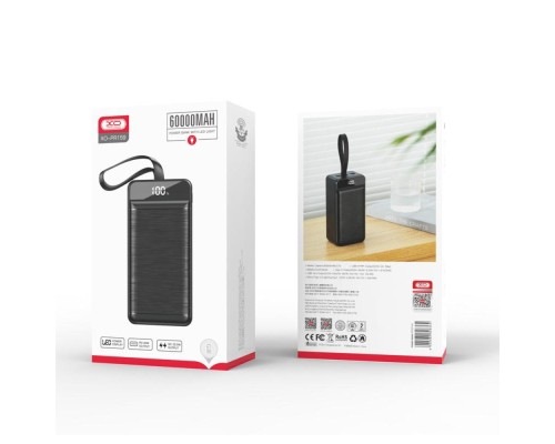 Зовнішній акумулятор XO PR159  PD20W/QC22.5W 60000mAh Black (6920680828364) 