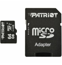 Карта пам'яті microSDXC (UHS-1) Patriot LX Series 64Gb class 10 (adapter SD) (PSF64GMCSDXC10)