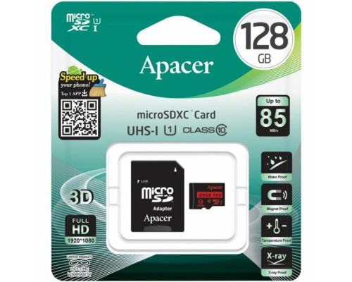 microSDXC (UHS-1) Apacer 128Gb class 10 R85MB/s (adapter SD) (AP128GMCSX10U5-R) microSDXC (UHS-1) Apacer 128Gb class 10 R85MB/s (adapter SD) (AP128GMCSX10U5-R)