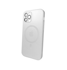 Чохол для смартфона AG Glass Matt Frame Color MagSafe Logo for Apple iPhone 12 Pro Max Pearly White (AGMattFrameMGiP12PMWhite)