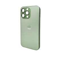 Чохол для смартфона AG Glass Matt Frame Color Logo for Apple iPhone 15 Pro Max Light Green (AGMattFrameiP15PMLGreen) 