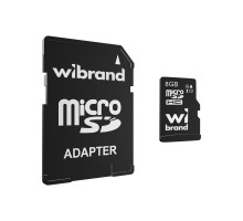 microSDHC Wibrand 8Gb class 10 (adapter SD) (WICDHC10/8GB-A) 