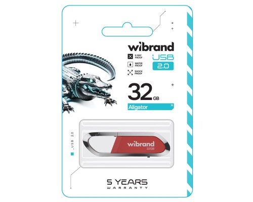 Flash Wibrand USB 2.0 Aligator 32Gb Dark Red (WI2.0/AL32U7DR) 