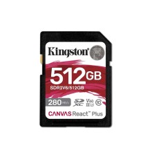 Карта пам'яті SDXC (UHS-II U3) Kingston Canvas React Plus 512Gb class 10 V60 (R280MB/s, W150MB/s) (SDR2V6/512GB)