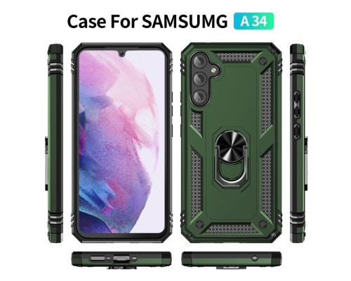 Чохол для смартфона Cosmic Robot Ring for Samsung Galaxy A34 5G Army Green (RobotA34Army) Чохол для смартфона Cosmic Robot Ring for Samsung Galaxy A34 5G Army Green (RobotA34Army)