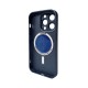 Чохол для смартфона AG Glass Matt Frame Color MagSafe Logo for Apple iPhone 12 Pro Navy Blue (AGMattFrameMGiP12PDBlue)
