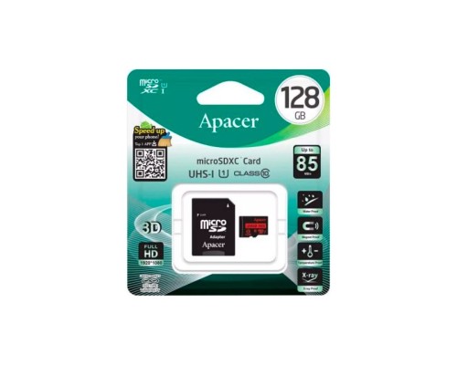 microSDXC (UHS-1) Apacer 128Gb class 10 R85MB/s (AP128GMCSX10U5-RA) microSDXC (UHS-1) Apacer 128Gb class 10 R85MB/s (AP128GMCSX10U5-RA)