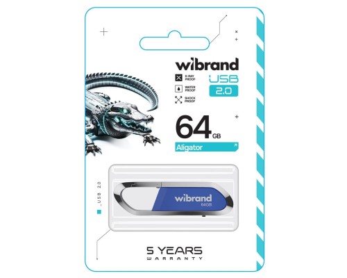 Flash Wibrand USB 2.0 Aligator 64Gb Blue (WI2.0/AL64U7U) Flash Wibrand USB 2.0 Aligator 64Gb Blue (WI2.0/AL64U7U)