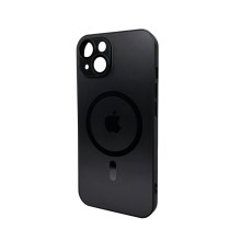 Чохол для смартфона AG Glass Matt Frame Color MagSafe Logo for Apple iPhone 14 Graphite Black (AGMattFrameMGiP14Black)