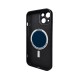 Чохол для смартфона AG Glass Matt Frame Color MagSafe Logo for Apple iPhone 14 Graphite Black (AGMattFrameMGiP14Black)