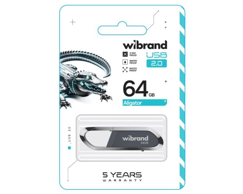 Flash Wibrand USB 2.0 Aligator 64Gb Grey (WI2.0/AL64U7G) Flash Wibrand USB 2.0 Aligator 64Gb Grey (WI2.0/AL64U7G)