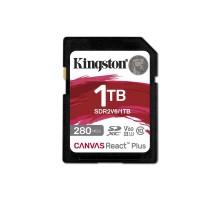 SDXC (UHS-II U3) Kingston Canvas React Plus 1Tb class 10 V60 (R280MB/s, W150MB/s) (SDR2V6/1TB) 