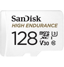Карта пам'яті microSDXC (UHS-1 U3) SanDisk High Endurance 128Gb class 10 V30 (100Mb/s) (adapterSD) (SDSQQNR-128G-GN6IA)