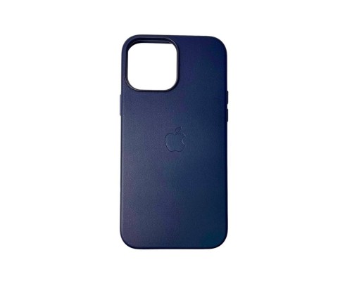 Чохол для смартфона Leather AAA Full Magsafe IC for iPhone 15 Pro Max Deep Blue (Leat15PMDeepBlue) 