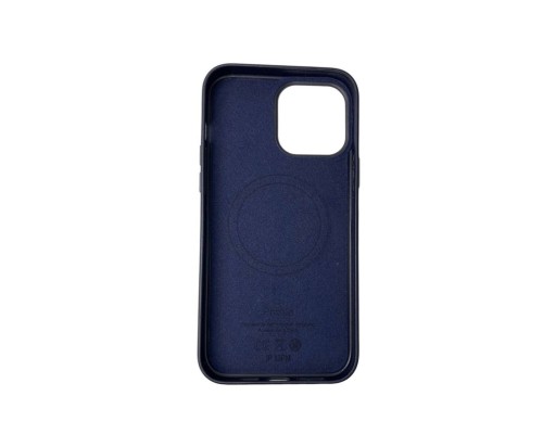 Чохол для смартфона Leather AAA Full Magsafe IC for iPhone 15 Pro Max Deep Blue (Leat15PMDeepBlue) 