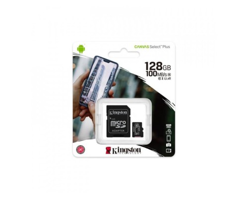 microSDXC (UHS-1) Kingston Canvas Select Plus 128Gb class 10 А1 (R-100MB/s) (adapter SD) (SDCS2/128GB) microSDXC (UHS-1) Kingston Canvas Select Plus 128Gb class 10 А1 (R-100MB/s) (adapter SD) (SDCS2/128GB)