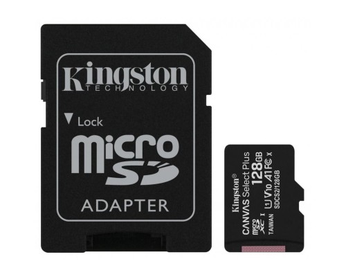 microSDXC (UHS-1) Kingston Canvas Select Plus 128Gb class 10 А1 (R-100MB/s) (adapter SD) (SDCS2/128GB) microSDXC (UHS-1) Kingston Canvas Select Plus 128Gb class 10 А1 (R-100MB/s) (adapter SD) (SDCS2/128GB)