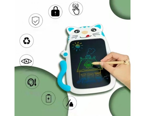 Графічний планшет Kids Pad 9" Color Kity Blue (2000985000543) Графічний планшет Kids Pad 9" Color Kity Blue (2000985000543)