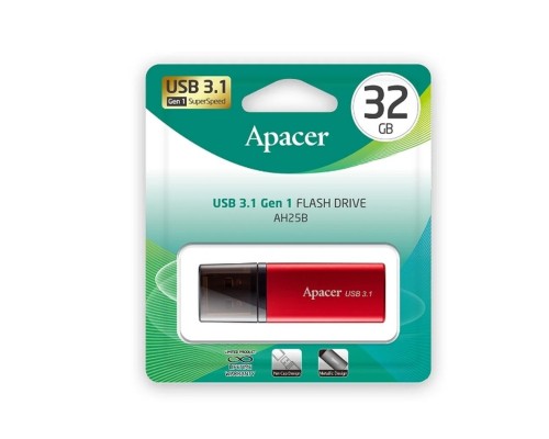 Flash Apacer USB 3.1 AH25B 32Gb Red (AP32GAH25BR-1) Flash Apacer USB 3.1 AH25B 32Gb Red (AP32GAH25BR-1)