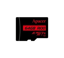 microSDXC (UHS-1) Apacer 64Gb class 10 V10 A1 R100MB/s (AP64GMCSX10UB-RA) 