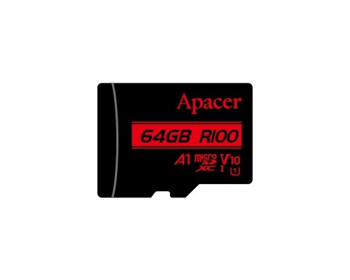 microSDXC (UHS-1) Apacer 64Gb class 10 V10 A1 R100MB/s (AP64GMCSX10UB-RA) microSDXC (UHS-1) Apacer 64Gb class 10 V10 A1 R100MB/s (AP64GMCSX10UB-RA)
