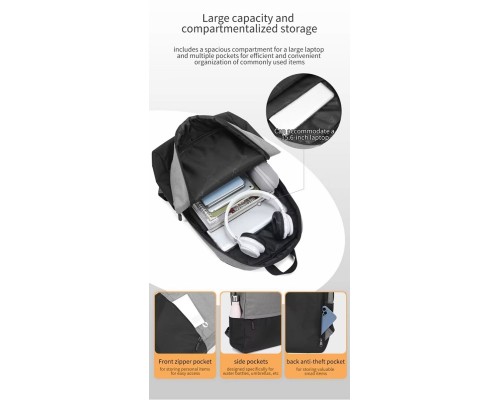 Рюкзак Tigernu T-B9325 15.6" Grey (T-B9325G) Рюкзак Tigernu T-B9325 15.6" Grey (T-B9325G)