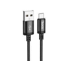 Кабель HOCO X89 Wind charging data cable Micro Black (6931474784346) 