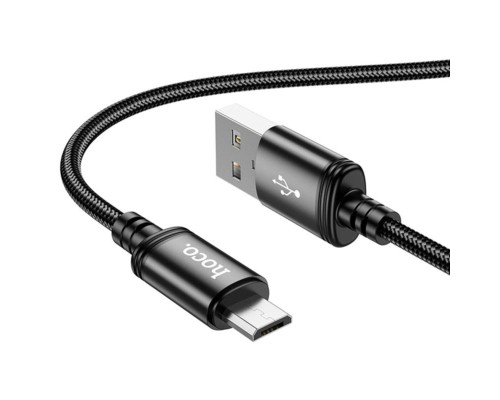 Кабель HOCO X89 Wind charging data cable Micro Black (6931474784346) 
