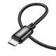 Кабель HOCO X89 Wind charging data cable Micro Black (6931474784346) 