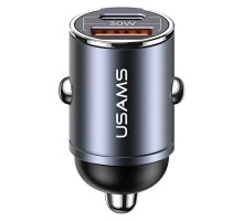 Автомобільний зарядний пристрій Usams US-CC206 C38 PD30W A+C Dual Ports Fast Charging Invisible Ring Car Charger tarnish (CC206CC01) 