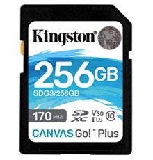 Карта пам'яті SDXC (UHS-1 U3) Kingston Canvas Go Plus 256Gb class 10 V30 (R170MB/s, W90MB/s) (SDG3/256GB)