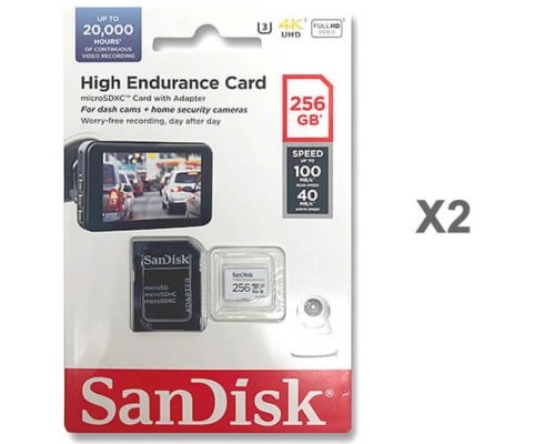 microSDXC (UHS-1 U3) SanDisk High Endurance 256Gb class 10 V30 (100Mb/s) (adapterSD) (SDSQQNR-256G-GN6IA) microSDXC (UHS-1 U3) SanDisk High Endurance 256Gb class 10 V30 (100Mb/s) (adapterSD) (SDSQQNR-256G-GN6IA)