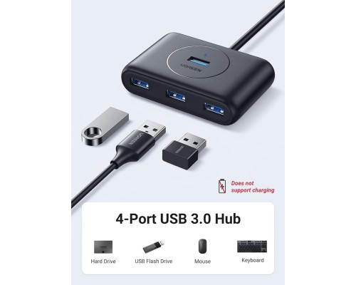 Хаб UGREEN CR113 USB 3.0 Hub  1m (Black) (UGR-20291) (UGR-20291)