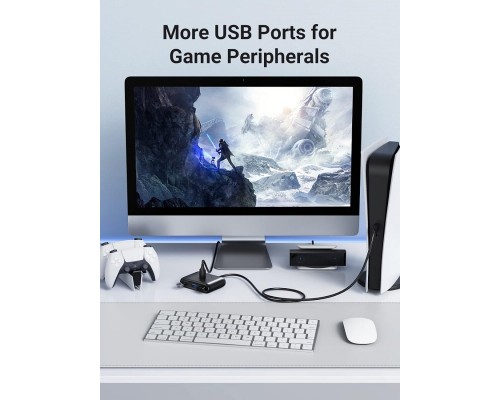 Хаб UGREEN CR113 USB 3.0 Hub  1m (Black) (UGR-20291) (UGR-20291)