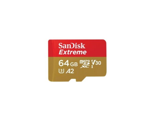microSDXC (UHS-1 U3) SanDisk Extreme For Action Cams and Drones A2 64Gb class 10 V30 (R170MB/s,W80MB/s) (adapter) (SDSQXAH-064G-GN6AA) microSDXC (UHS-1 U3) SanDisk Extreme For Action Cams and Drones A2 64Gb class 10 V30 (R170MB/s,W80MB/s) (adapter) (SDSQXAH-064G-GN6AA)