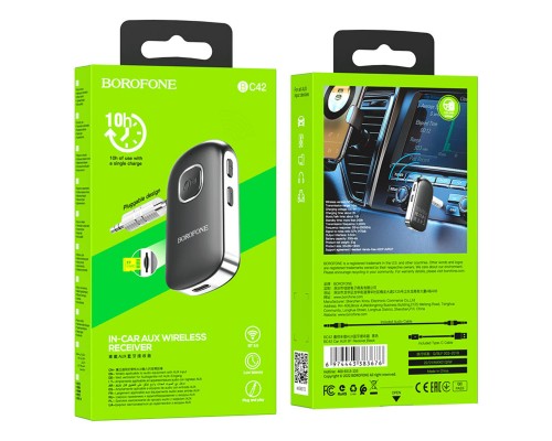 Bluetooth-ресивер BOROFONE BC42 Car AUX BT receiver Black (BC42B) Bluetooth-ресивер BOROFONE BC42 Car AUX BT receiver Black (BC42B)