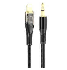 Аудіокабель HOCO UPA25 Transparent Discovery Edition Digital audio conversion cable iP Black (6931474791153)
