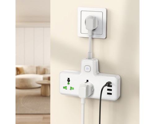 Мережевий подовжувач HOCO AC11A Voyage 2-position expansion socket(1C3A) White (6942007607063 ) Мережевий подовжувач HOCO AC11A Voyage 2-position expansion socket(1C3A) White (6942007607063 )